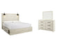 Cambeck Panel Bed With 2 Storage Drawers With Mirrored Dresser at Lee Furniture, NC