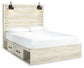 Cambeck Panel Bed With 2 Storage Drawers With Mirrored Dresser at Lee Furniture, NC