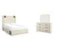 Cambeck Panel Bed With 2 Storage Drawers With Mirrored Dresser at Lee Furniture, NC