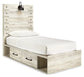 Cambeck Panel Bed With 4 Storage Drawers With Mirrored Dresser And 2 Nightstands at Lee Furniture, NC