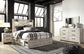 Cambeck Panel Bed With 4 Storage Drawers With Mirrored Dresser And 2 Nightstands at Lee Furniture, NC