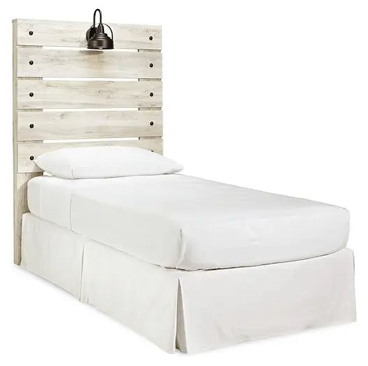 Cambeck Panel Headboard With Mirrored Dresser And Chest at Lee Furniture, NC
