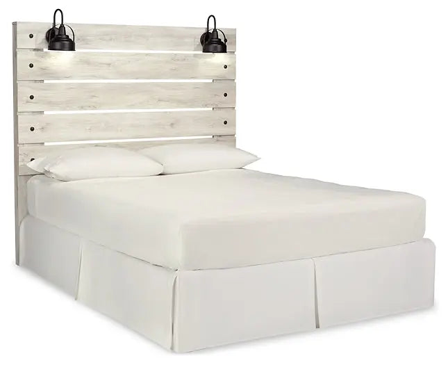 Cambeck Panel Headboard With Mirrored Dresser And Chest at Lee Furniture, NC
