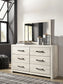 Cambeck Queen Panel Bed with 4 Storage Drawers with Mirrored Dresser, Chest and 2 Nightstands at Lee Furniture, NC