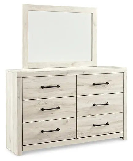 Cambeck Queen Panel Bed with 4 Storage Drawers with Mirrored Dresser, Chest and 2 Nightstands at Lee Furniture, NC