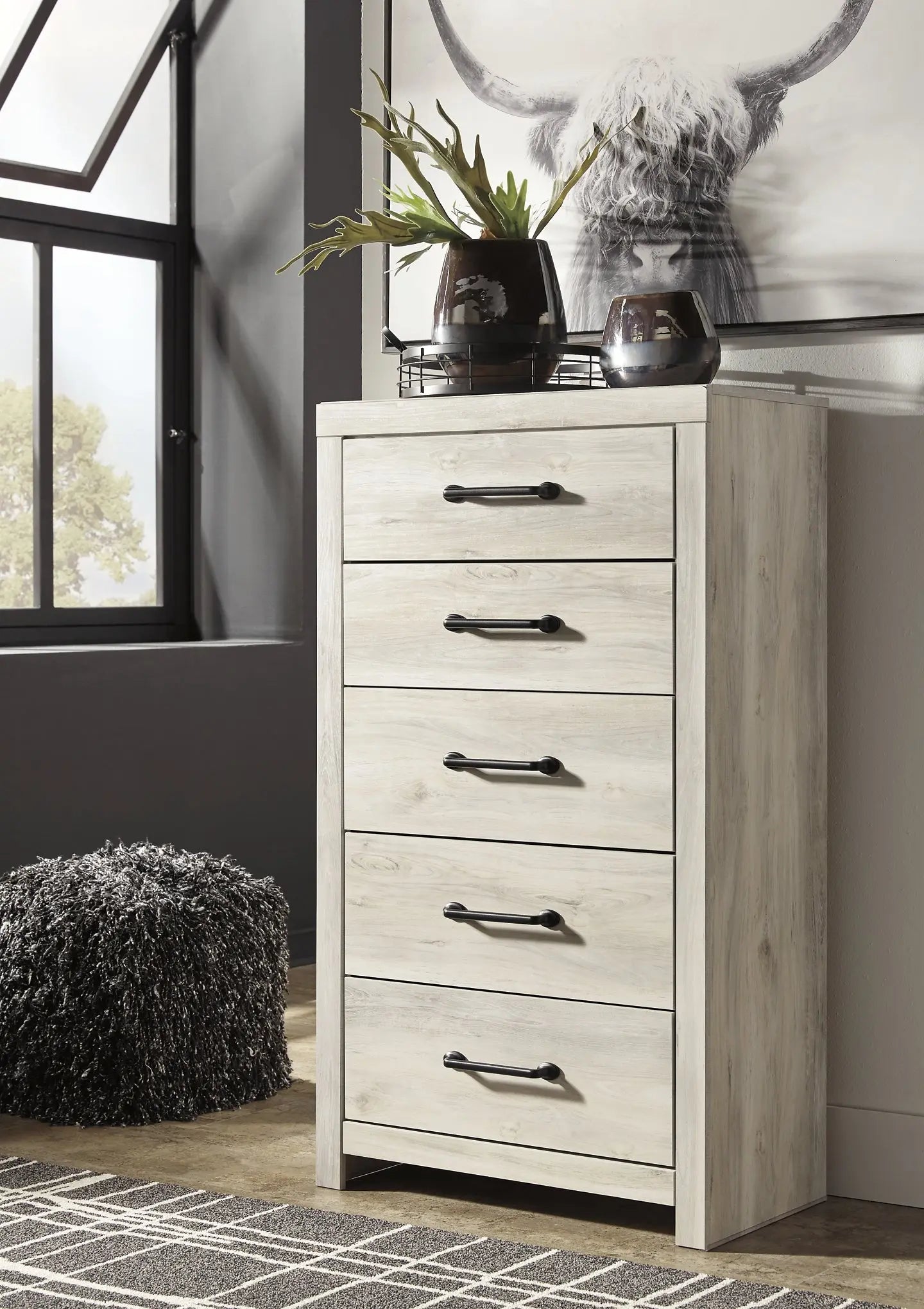 Cambeck Queen Panel Bed with 4 Storage Drawers with Mirrored Dresser, Chest and 2 Nightstands at Lee Furniture, NC