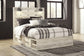 Cambeck Queen Panel Bed with 4 Storage Drawers with Mirrored Dresser, Chest and 2 Nightstands at Lee Furniture, NC