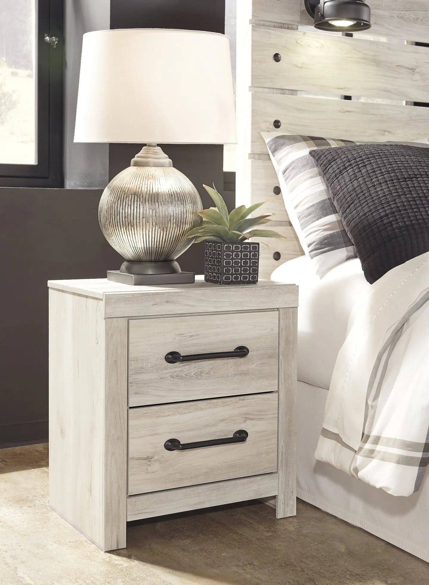 Cambeck Queen Panel Bed with 4 Storage Drawers with Mirrored Dresser, Chest and 2 Nightstands at Lee Furniture, NC