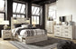 Cambeck Queen Panel Bed with 4 Storage Drawers with Mirrored Dresser, Chest and Nightstand at Lee Furniture, NC