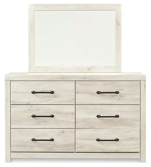 Cambeck Queen Panel Bed with 4 Storage Drawers with Mirrored Dresser, Chest and Nightstand at Lee Furniture, NC