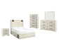 Cambeck Queen Panel Bed with 4 Storage Drawers with Mirrored Dresser, Chest and Nightstand at Lee Furniture, NC