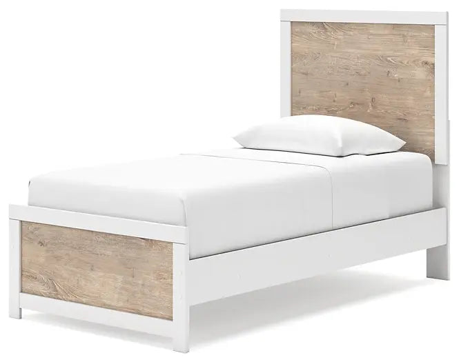 Charbitt Twin Panel Bed with Mirrored Dresser and Nightstand at Lee Furniture, NC