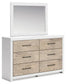 Charbitt Twin Panel Bed with Mirrored Dresser and Nightstand at Lee Furniture, NC