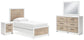 Charbitt Twin Panel Bed with Mirrored Dresser and Nightstand at Lee Furniture, NC