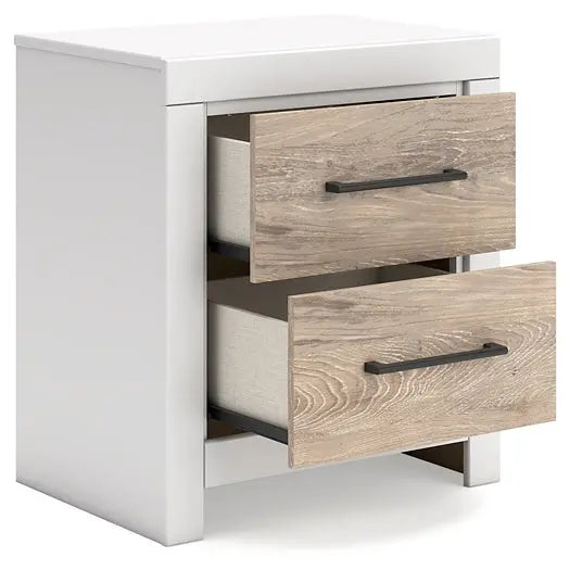 Charbitt Twin Panel Bed with Mirrored Dresser and Nightstand at Lee Furniture, NC