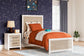 Charbitt Twin Panel Bed with Mirrored Dresser and Nightstand at Lee Furniture, NC