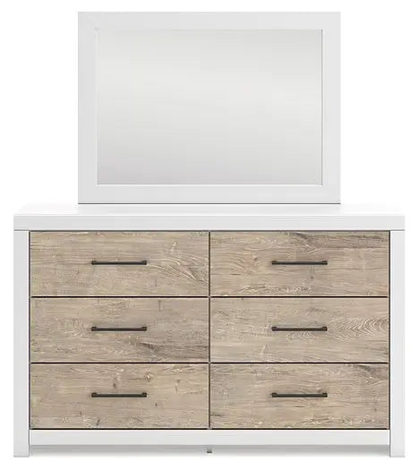 Charbitt Twin Panel Bed with Mirrored Dresser and Nightstand at Lee Furniture, NC