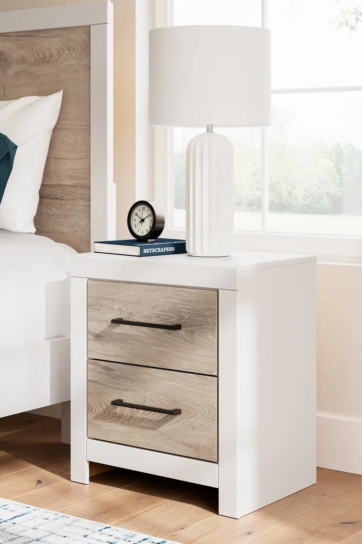 Charbitt Twin Panel Bed with Mirrored Dresser and Nightstand at Lee Furniture, NC