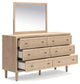 Cielden King Panel Headboard with Mirrored Dresser and 2 Nightstands at Lee Furniture, NC