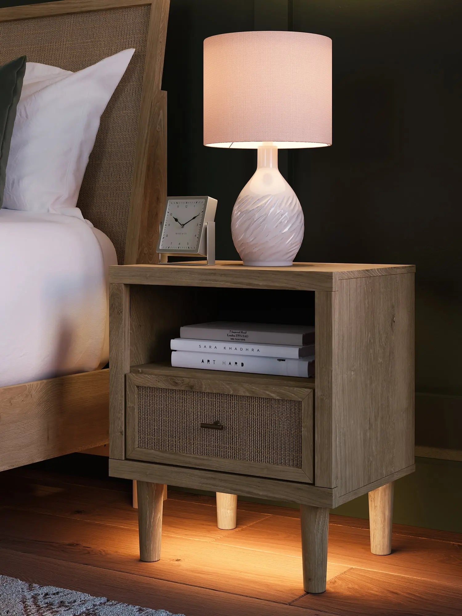 Cielden King Panel Headboard with Mirrored Dresser and 2 Nightstands at Lee Furniture, NC