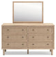 Cielden King Panel Headboard with Mirrored Dresser and 2 Nightstands at Lee Furniture, NC