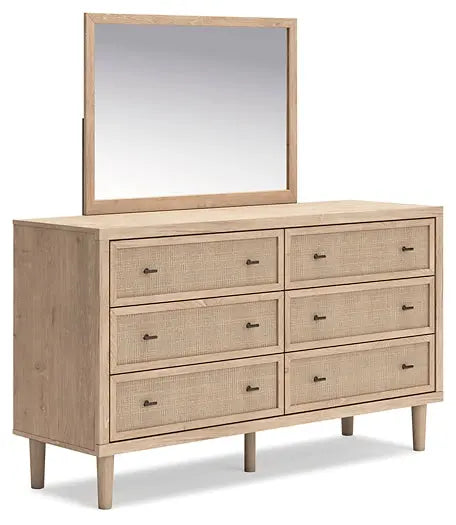 Cielden King Panel Headboard with Mirrored Dresser and 2 Nightstands at Lee Furniture, NC