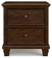 Danabrin Two Drawer Night Stand at Lee Furniture, NC
