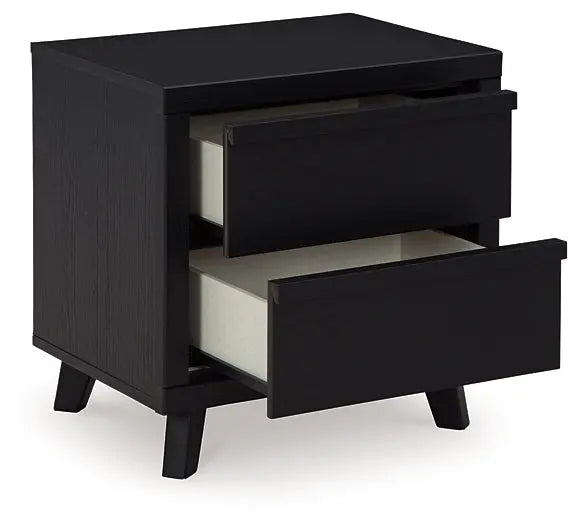 Danziar King Panel Headboard with Mirrored Dresser and Nightstand at Lee Furniture, NC