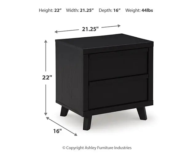Danziar King Panel Headboard with Mirrored Dresser and Nightstand at Lee Furniture, NC