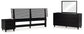 Danziar King Panel Headboard with Mirrored Dresser and Nightstand at Lee Furniture, NC