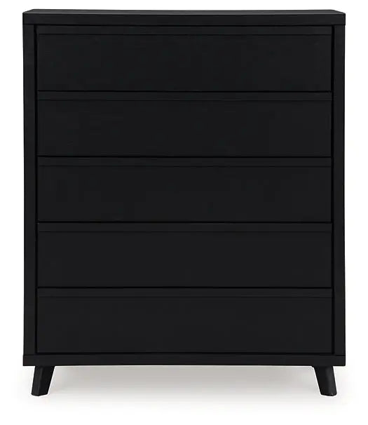 Danziar Queen Panel Bed with Mirrored Dresser and Chest at Lee Furniture, NC