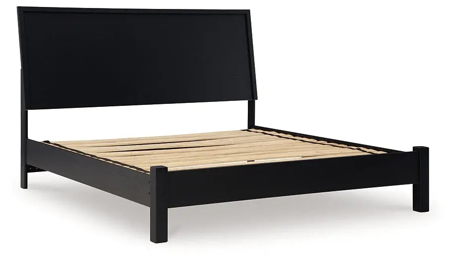 Danziar Queen Panel Bed with Mirrored Dresser and Chest at Lee Furniture, NC