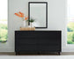 Danziar Queen Panel Bed with Mirrored Dresser and Chest at Lee Furniture, NC