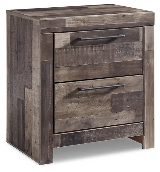 Derekson King Panel Bed with 6 Storage Drawers with Mirrored Dresser and 2 Nightstands at Lee Furniture, NC