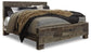 Derekson King Panel Bed with Mirrored Dresser, Chest and Nightstand at Lee Furniture, NC