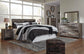 Derekson King Panel Headboard with Mirrored Dresser, Chest and Nightstand at Lee Furniture, NC