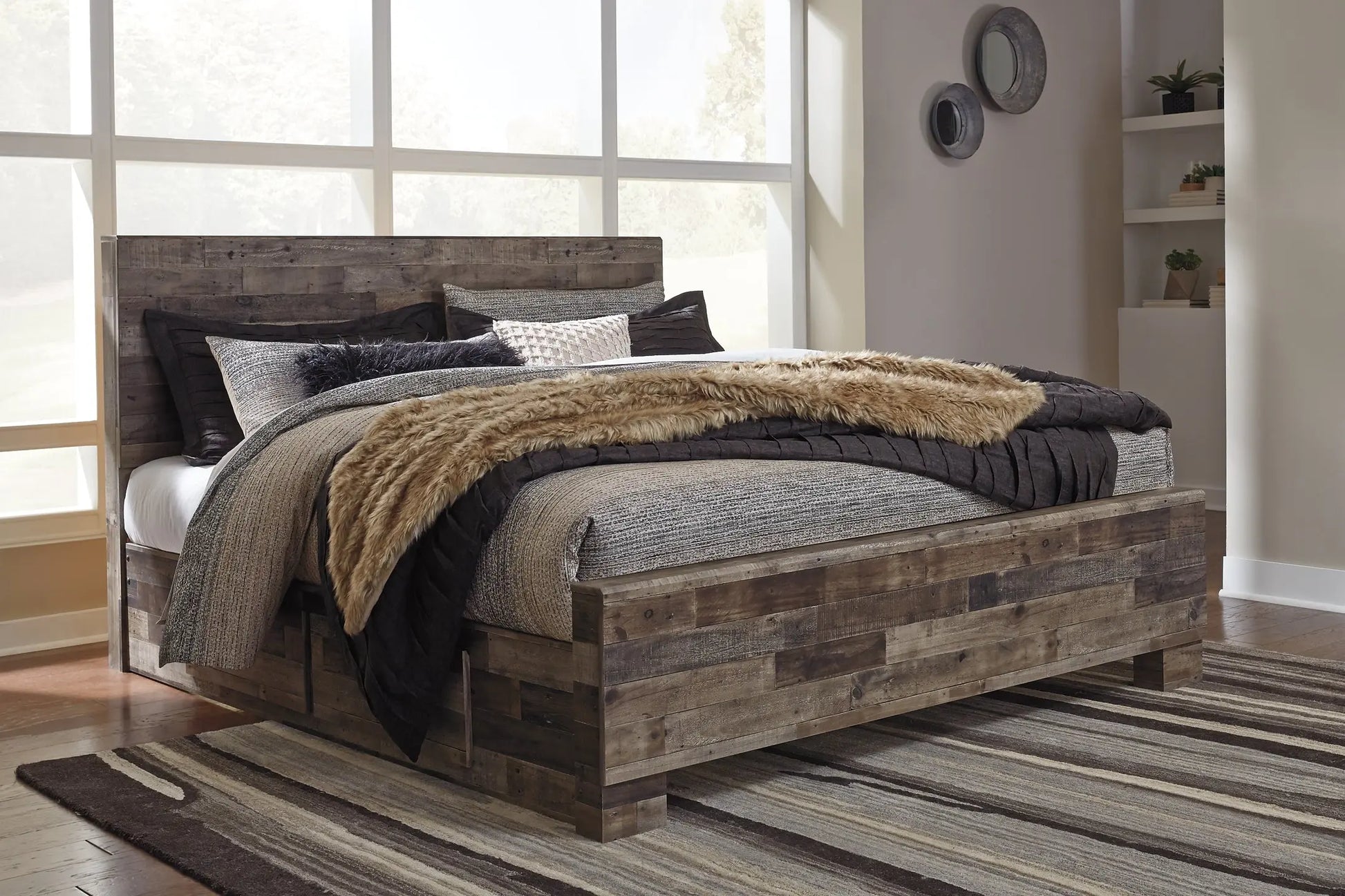 Derekson Panel Bed With 2 Side Storage at Lee Furniture, NC