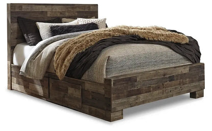 Derekson Queen Panel Bed with 2 Storage Drawers at Lee Furniture, NC