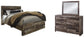 Derekson Queen Panel Bed with 2 Storage Drawers with Mirrored Dresser at Lee Furniture, NC