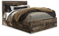 Derekson Queen Panel Bed with 4 Storage Drawers with Mirrored Dresser, Chest and Nightstand at Lee Furniture, NC