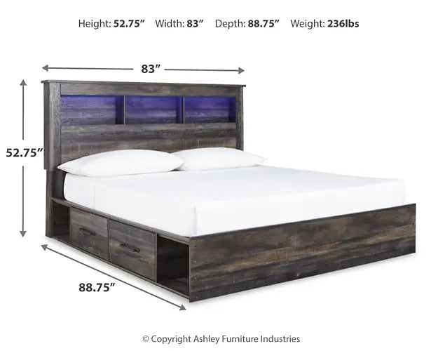 Drystan Bookcase Bed With 2 Storage Drawers at Lee Furniture, NC