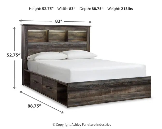 Drystan Bookcase Bed With 2 Storage Drawers at Lee Furniture, NC