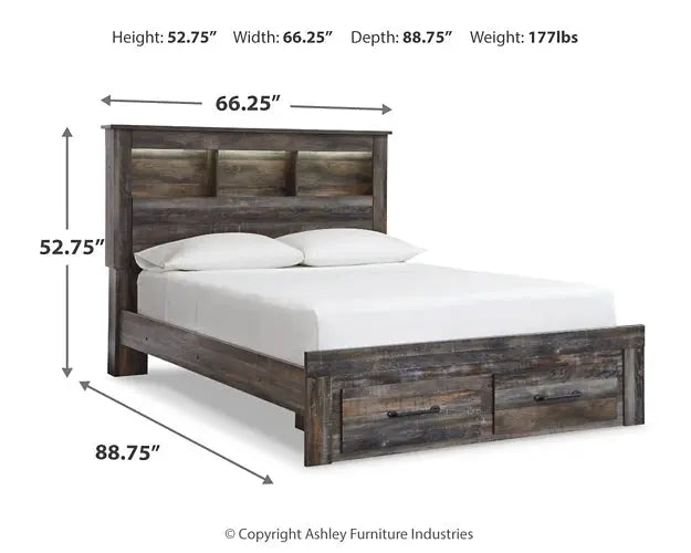 Drystan Bookcase Bed With 2 Storage Drawers at Lee Furniture, NC