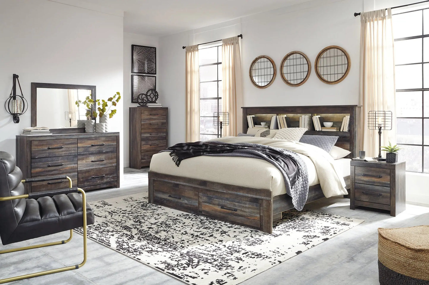 Drystan Bookcase Bed With 2 Storage Drawers at Lee Furniture, NC
