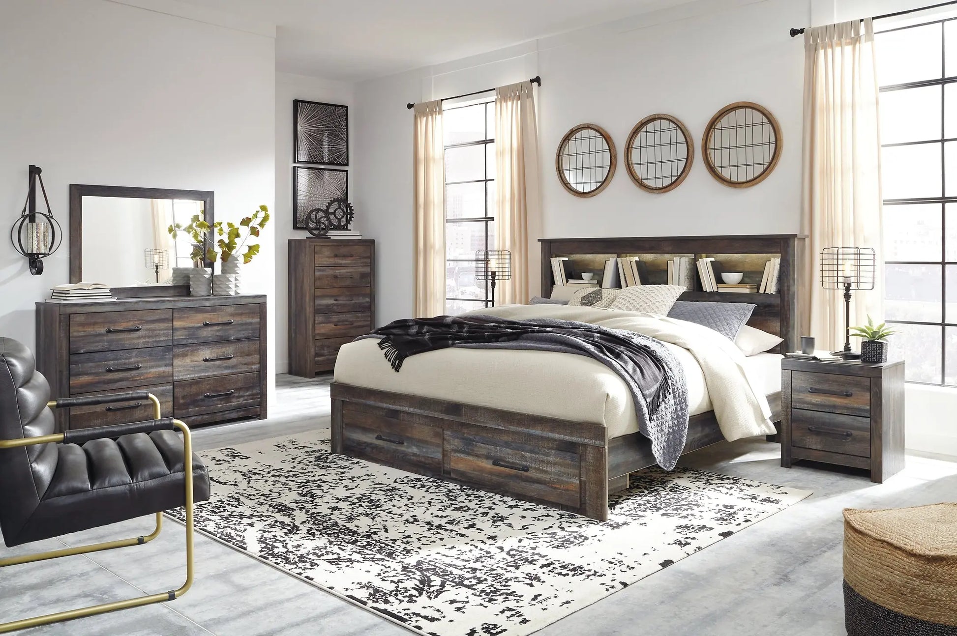 Drystan Bookcase Bed With 2 Storage Drawers at Lee Furniture, NC