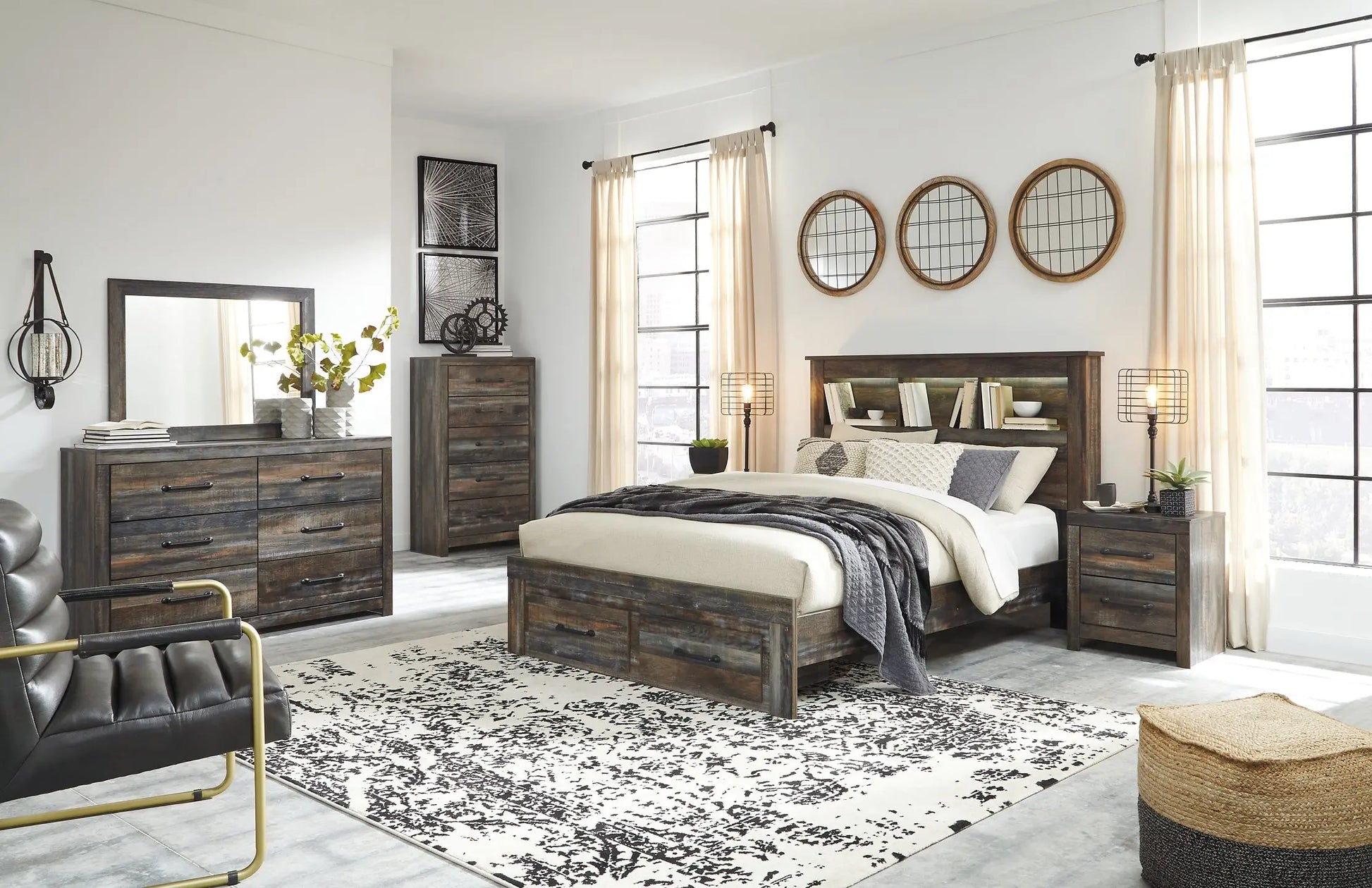 Drystan Bookcase Bed With 2 Storage Drawers at Lee Furniture, NC