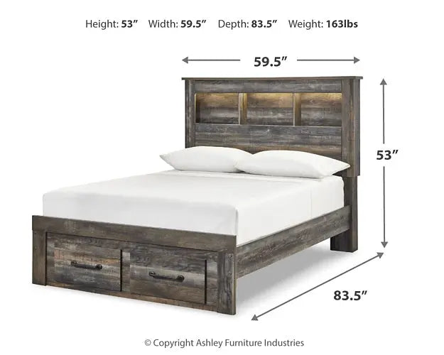 Drystan Bookcase Bed With 2 Storage Drawers at Lee Furniture, NC