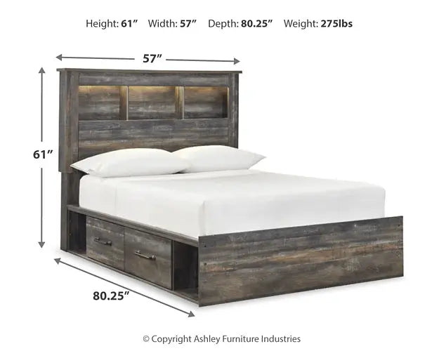 Drystan Bookcase Bed With 4 Storage Drawers at Lee Furniture, NC