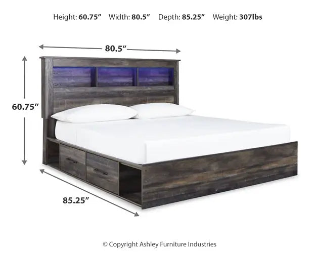 Drystan Bookcase Bed With 4 Storage Drawers at Lee Furniture, NC