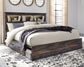 Drystan King Bookcase Bed with 4 Storage Drawers with Mirrored Dresser, Chest and 2 Nightstands at Lee Furniture, NC